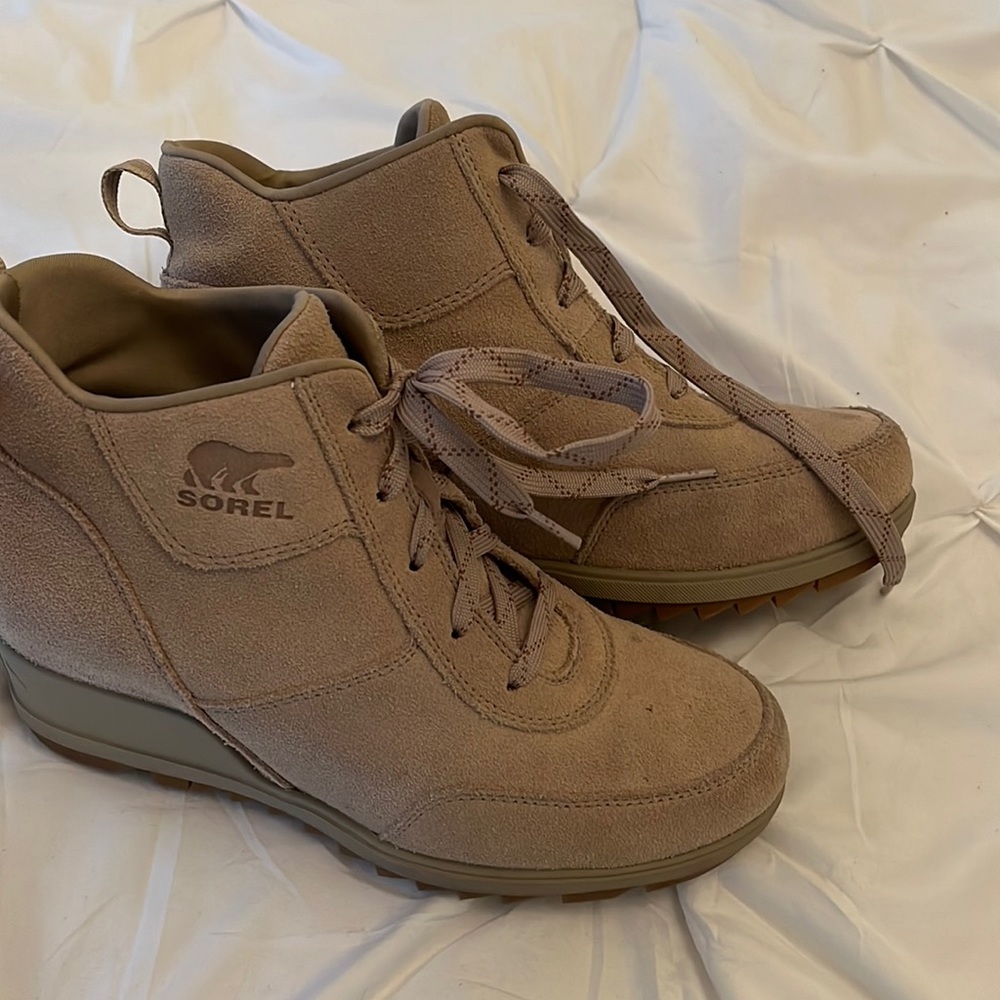Sorel lace up booties